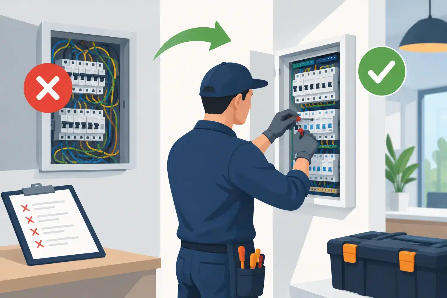 Elektrische installatie conform maken na afkeur
