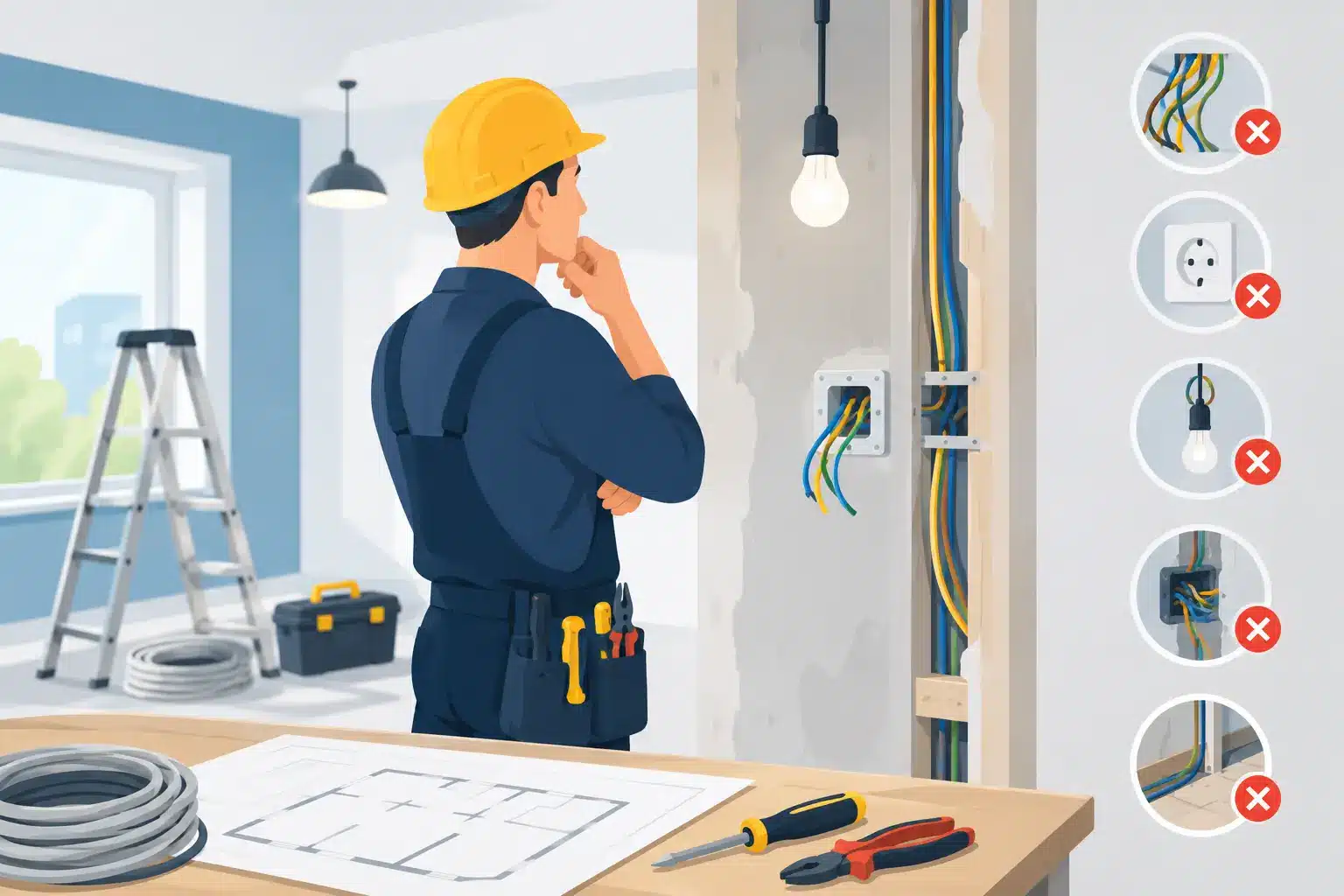 Vijf fouten bij verbouwingselektriciteit