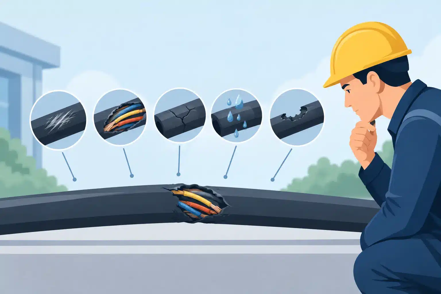 Vijf signalen van kabelschade die u niet mag missen